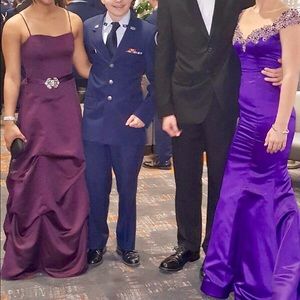 Purple Sherri Hill prom dress